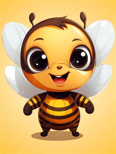 Free Photo Portrait Of Cute Animated Bee