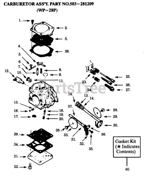 Poulan Pro Pp Poulan Pro Chainsaw Carburetor Wp P Parts Lookup