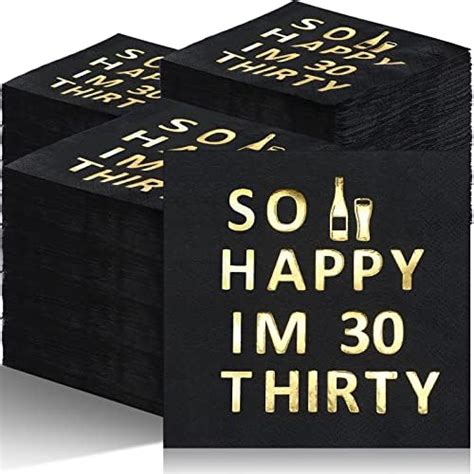 Amazon 200 Pcs 30th Birthday Napkins So Happy Im Thirty Napkins