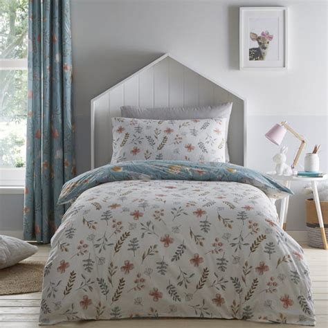 Woodlands 100% Cotton Reversible Single Duvet Cover and Pillowcase Set | Dunelm