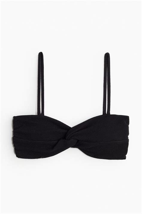ซอ Padded twist detail bikini top สดำ ออนไลน สำหรบผหญง H M Thailand