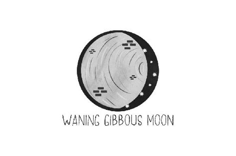 Waning Gibbous Moon Phase Svg Cut File By Creative Fabrica Crafts