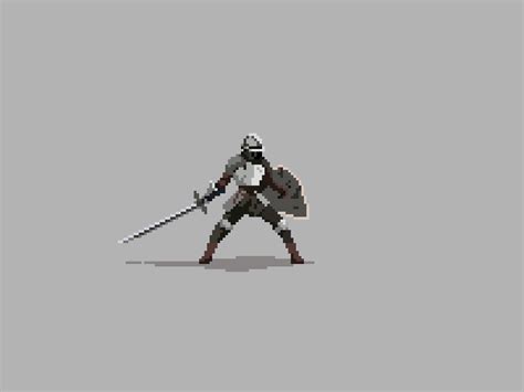 2d Soulslike Knight Pixel Art Medieval Character Fully Animated By