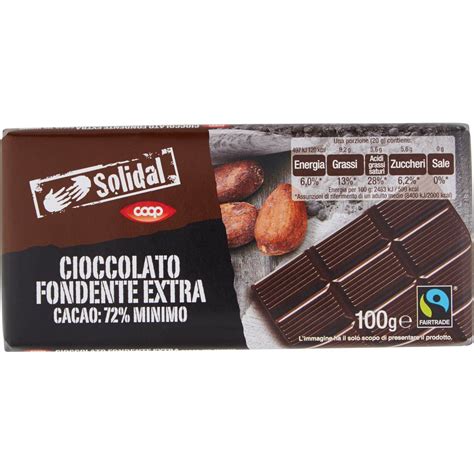 Tavoletta Cioccolato Extra Fondente 72 COOP SOLIDAL 100 G Coop Shop