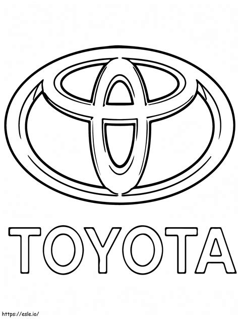 Logotipo Del Coche Toyota para colorear