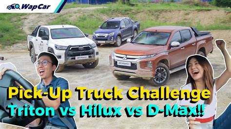 Mitsubishi Triton Vs Toyota Hilux Vs Isuzu D Max Comparison Review