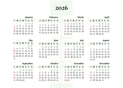 Premium Vector | 2026 calendar year vector illustration week starts