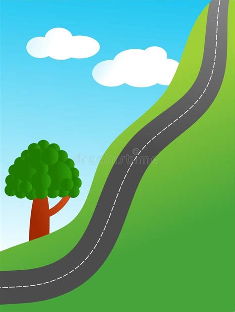 Steep Road Stock Vector Image Of High Steep Mount Hillside 4843190