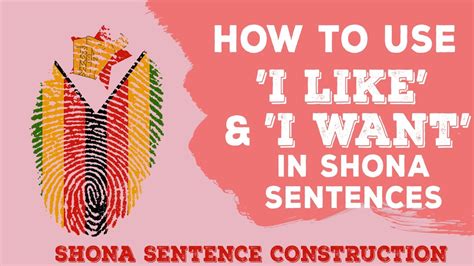 Learn Shona Learn How To Use The Phrases I Like And I Want In