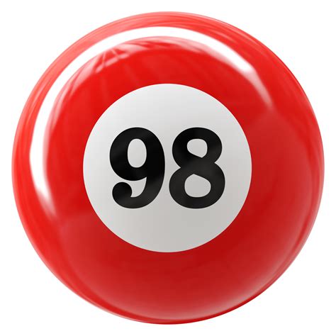 98 Number 3d Ball Red 36307091 Png