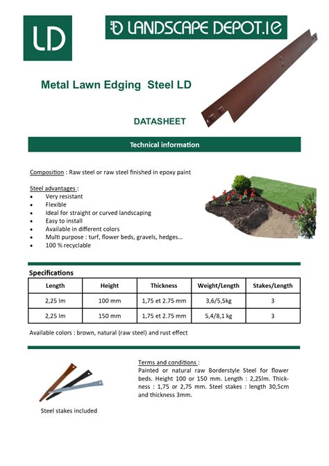 Metal lawn edging steel LD - Landscape Depot - Landscape Depot