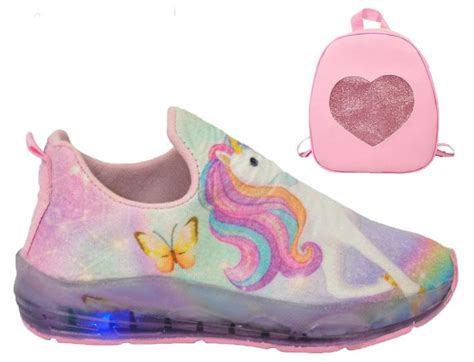 T Nis Infantil Feminino Unic Rnio Amy Rose Led Slip On Bolsa