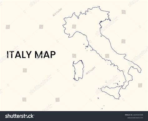 Map Italy Outline Map Italy Vector Stock Vector (Royalty Free ...