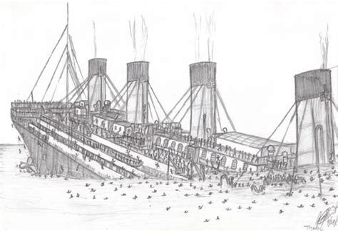 Titanic Sinking Drawing At Explore Collection Of