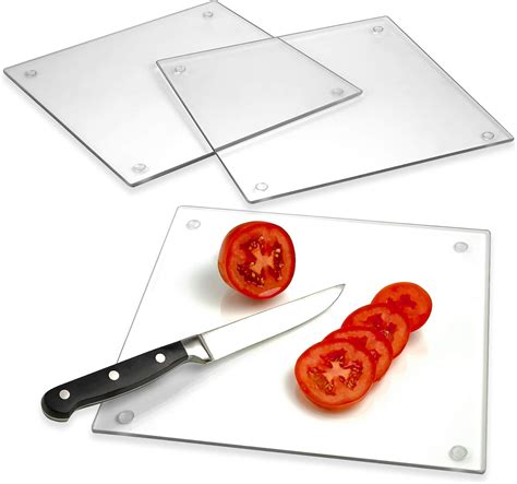 Tempered Glass Cutting Board Long Lasting Clear Glass