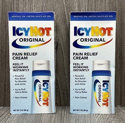 Icy Hot Original Therapy Pain Relieving Cream For Muscle Joint Pain Oz Ebay