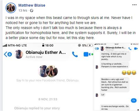 Nigerian Man Calls Out Lady For Being Homophobic After He Shared His Nude Photos