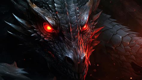 Premium Ai Image Eye Of Dragon Looking At You Orange Fantasy And