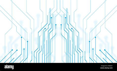 blue minimal lines abstract circuit board background vector design