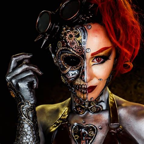 Steampunk Robot Face Paint