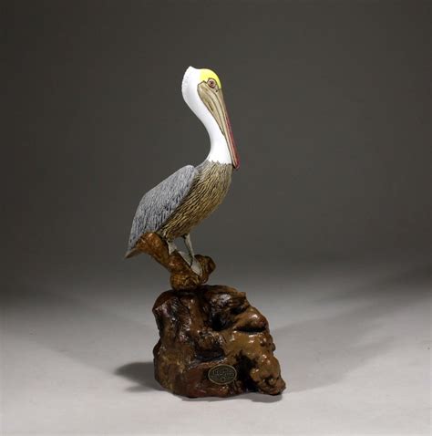 Pelican Sculpture By John Perry 11in Tall Brown Version Etsy