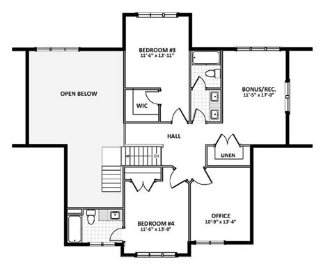 House Plan 6849 00040 Craftsman Plan 3 001 Square Feet 4 Bedrooms