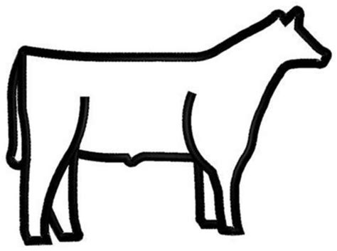 Steer Outline Machine Embroidery Design Embroidery Library At