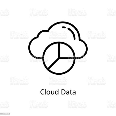 클라우드 데이터 벡터 개요 아이콘 디자인 그림입니다 흰색 배경에 클라우드 컴퓨팅 기호 Eps 10 파일 0명에 대한 스톡 벡터