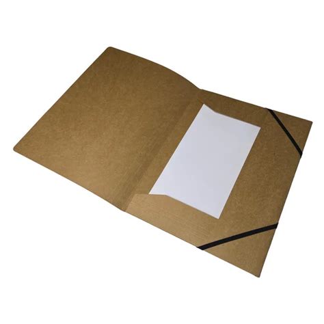 A Kraft Card Flap Folder With Elastic Closure Cardboard Boxes Ni Ltd