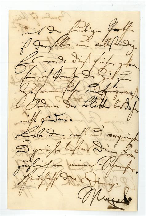 Eigenh Brief Mit U Von Menzel Adolf Von Maler Zeichner Und