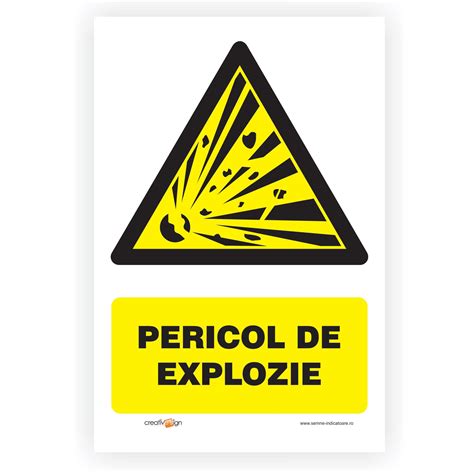 Dedeman Indicator Semnalizare Pericol De Explozie Creative Sign Pvc