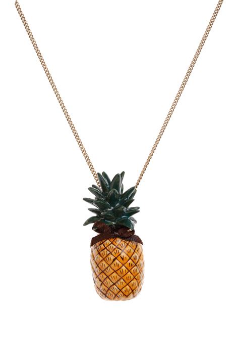 Pineapple Necklace Pineapple Necklace Necklace Bow Necklace