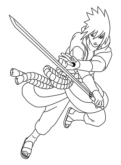 Sasuke Coloring Pages Coloringpagesonly