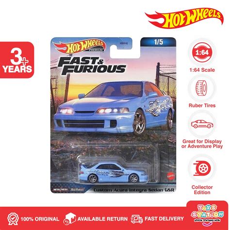 Hot Wheels Premium Fast Furious Custom Acura Integra Sedan GSR Toyzstatioon Shopee Malaysia