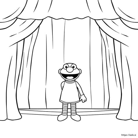 puppet colouring pages