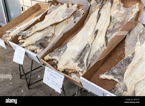 Dried Salted Cod At Street Market Stock Photo Alamy