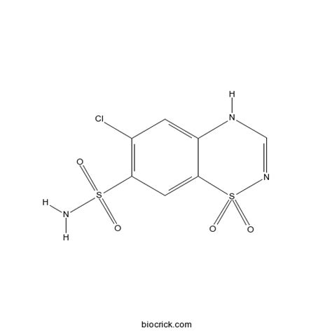 Chlorothiazide | CAS:58-94-6 | Carbonic anhydrase inhibitor | High ...