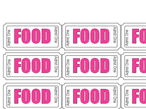 Admit One Ticket Food Clip Art At Vector Clip Art Online