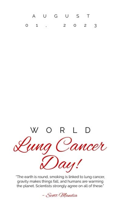 Plantilla De World Lung Cancer Day Postermywall