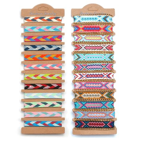 Bohemian 12 Stuks Multicolor Borduurgaren Handgemaakte Zomer Surf