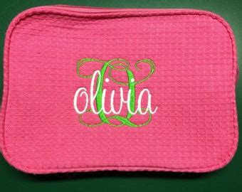 Monogrammed Makeup Cases Monogram Make Up Bag Personalized Etsy