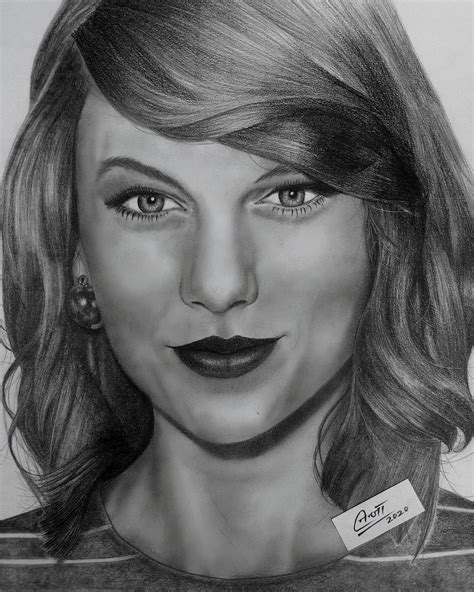 Taylor Swift Pencil Drawing