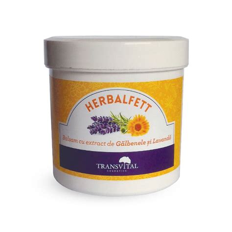 Herbalfett Balsam Cu Extract De Galbenele Si Lavanda