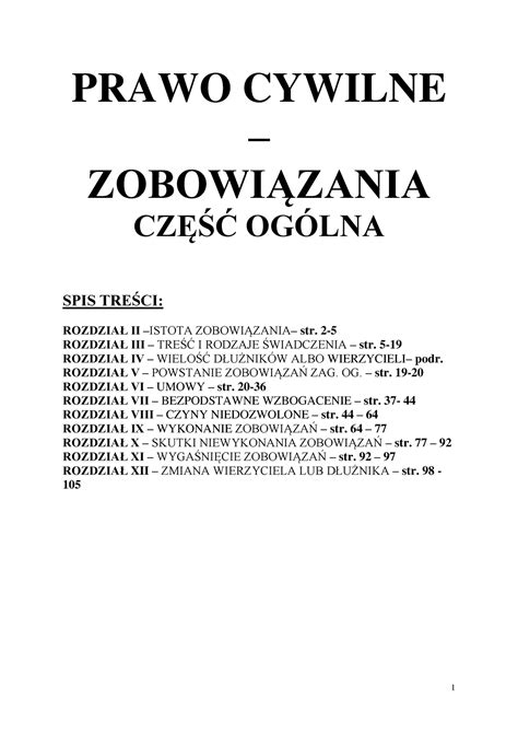 Cywil zobowiƒÖzania czƒôõƒá oglna skrypt Maciej Romanowski PRAWO