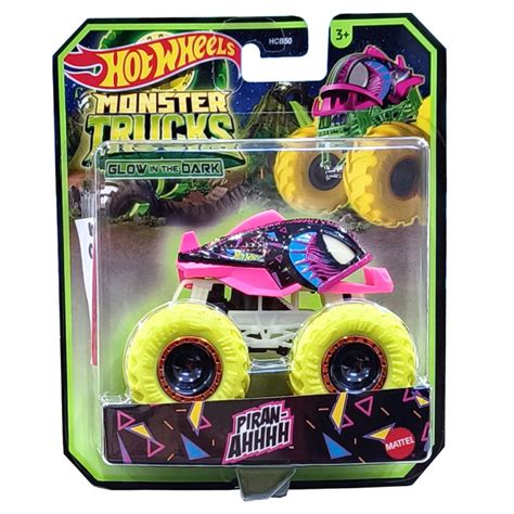 Hot Wheels Monster Trucks Glow In The Dark Piran Ahhhh Vehicle Hcb