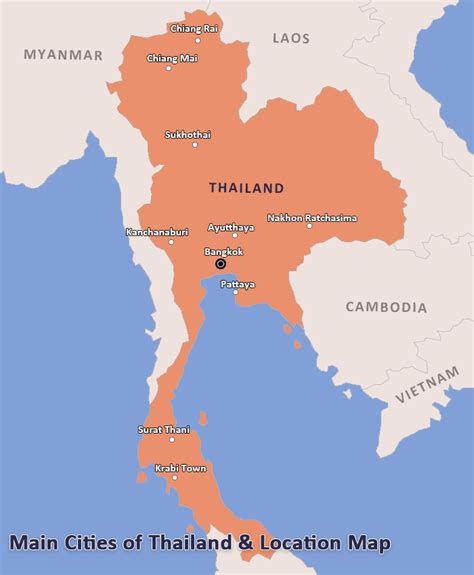 Thailand Map Of Cities - Allene Madelina