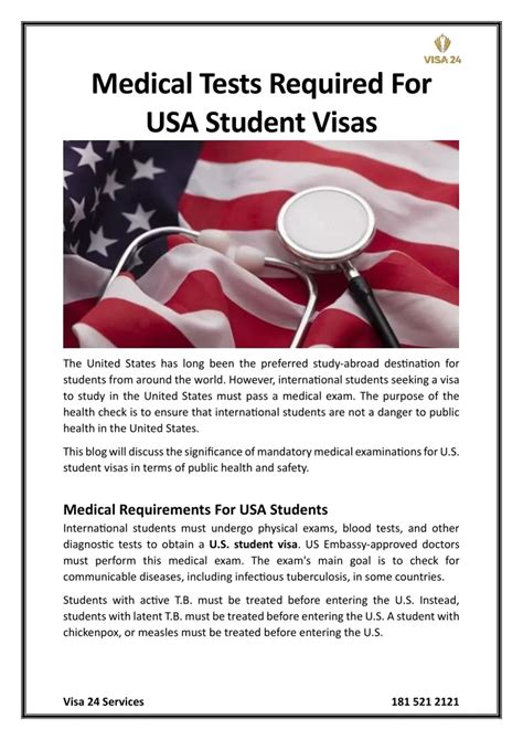 Ppt Medical Tests Required For Usa Student Visas Powerpoint