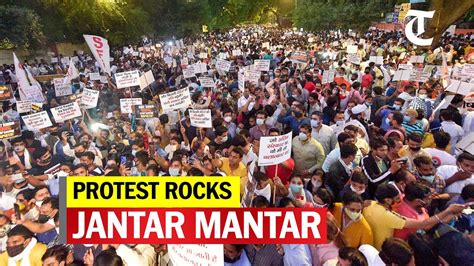 Hathras Case Massive Protest In Delhi As Hundreds Gather At Jantar