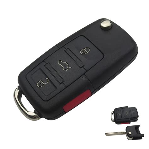 Okeytech Panic Buttons Car Key Remote Flip Key Shell Case Fit For