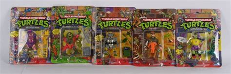 5- Vintage Tmnt Action Figures Moc Auction